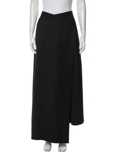 Pre-owned Amir Taghi Wool Long Skirt W/ Tags In Black