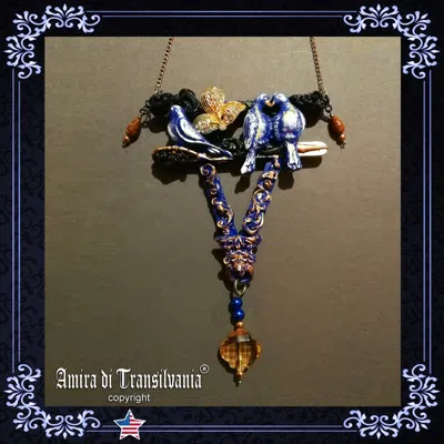 Pre-owned Amira Di Transilvania Luxury Jewelry Talisman Necklace Vintage Style Pendant Womens Jewelery Charms 1 In Red