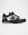 Amiri Perforated Leather Sneaker With Hook-and-loop Closure In Animal Print