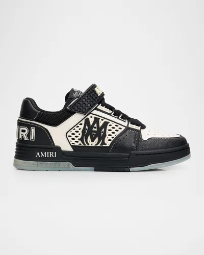 AMIRI SKYLINE LOGO LEATHER SNEAKERS