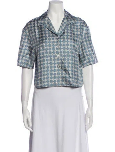 Pre-owned Amiri 2024 Cropped Quad Logo Pajamas In Blue