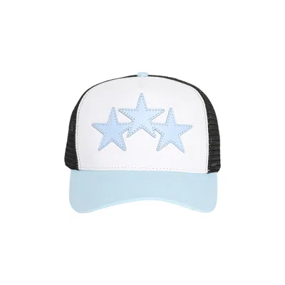 Pre-owned Amiri 3 Star Trucker Hat 'cerulean' | Blue | Men's Size Onesize