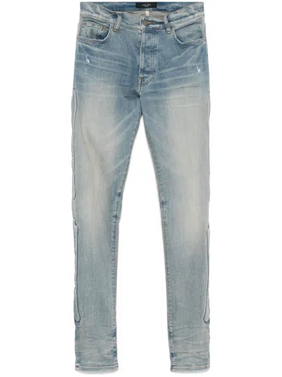 Amiri 3d-bones Jeans In Blau