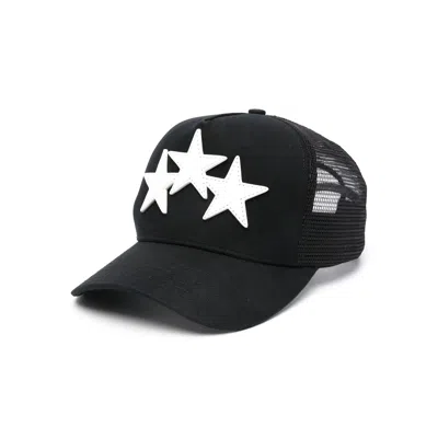 Amiri 3-star Trucker Hat In Black