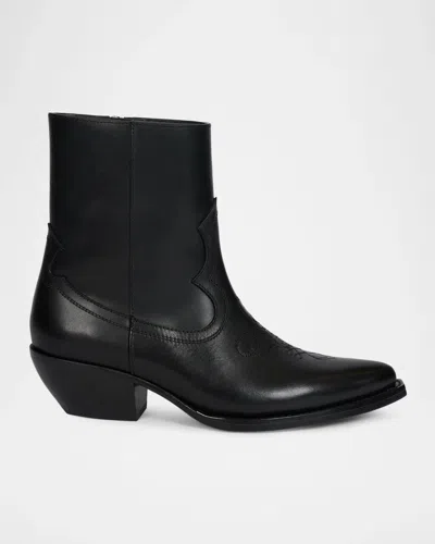 Amiri 40mm Western-style Leather Ankle Boots In Multi