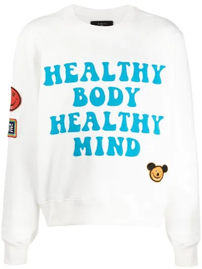 Pre-owned Amiri A Love Movement Healthy Body Crew In White