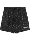 Amiri Abstract-print Deck Shorts In Black