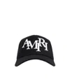 Amiri Black Staggered Logo Trucker Cap In Black