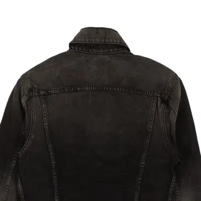 Amiri Aged Black Cotton Core Double Slanted Trucker Jacket