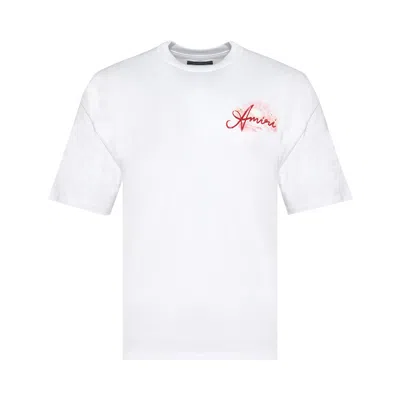 Pre-owned Amiri Airbrush Oversized Tee 'white' | Men's Size L
