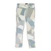 Amiri Alabaster Denim Patchwork Skinny Jeans In Multi