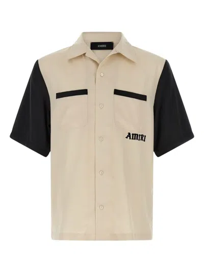 Amiri Alabaster Flocked-print Shirt In Neutral