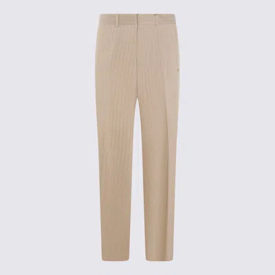 Amiri Alabaster Viscose Pant In Neutral
