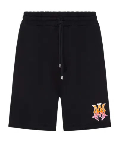 Amiri Am Logo Surf Sweatshort In Black