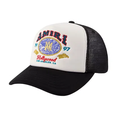 Amiri Am426he016-0002 Wave Foam Trucker Baseball Cap In Black