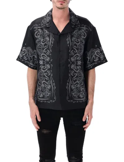 Amiri Bandana Paint Bowling Shirt In Multi