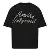 Amiri Oversized Fit Hollywood Script Tee In Black