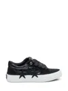Amiri Sunset Skate Crocodile-effect Suede Sneakers In Black