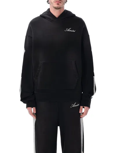 Amiri Bones Oversized Cotton Hoodie In Black