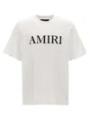 Amiri Cotton T-shirt With Front Logo Print In White