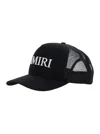 Amiri Black Baseball Cap With Logo Lettering On The Front And Mehs Panels In Cotton Man In Black