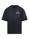 Amiri Hollywood Graphic Oversized T-shirt With Ribbed Crew Neck In Black