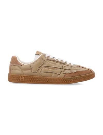 Amiri Pacific Bones Suede Multi Overlays Sneakers In Brown