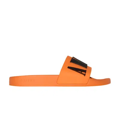 Pre-owned Amiri Rubber Classic Logo Pool Slide 'orange' | Men's Size 40