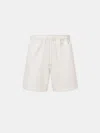 Amiri Elastic Waist Shorts In White