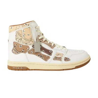 Pre-owned Amiri Skel Top High 'bandana - Brown' | White | Men's Size 46