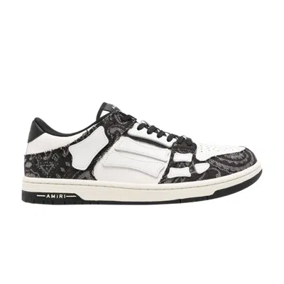 Pre-owned Amiri Skel Top Low 'bandana Denim - Black' | Men's Size 47