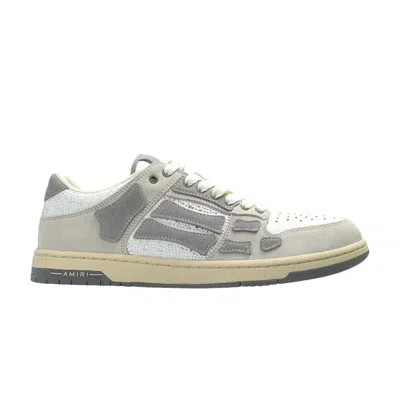 Pre-owned Amiri Skel Top Low 'crystal Embellished - Birch' | Grey | Men's Size 45 In Gray