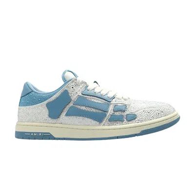 Pre-owned Amiri Skel Top Low 'crystal Embellished - White Blue' | Men's Size 45