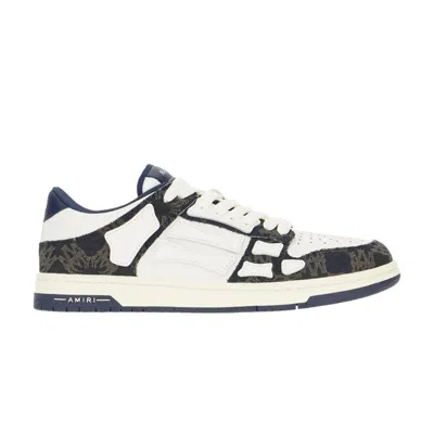 Pre-owned Amiri Skel Top Low 'ma Quad - Midnight Indigo' | White | Men's Size 47