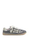 Amiri Sneakers Pacific Bones In Leather And Suede In Gray