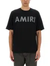 Amiri Stencil Print T Shirt In Black