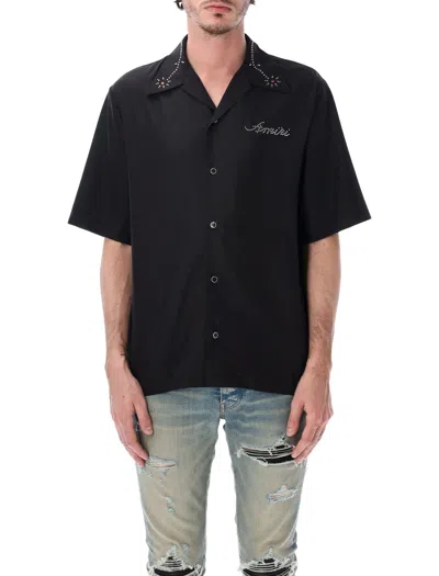 Amiri Stud Camp Shirt In Black