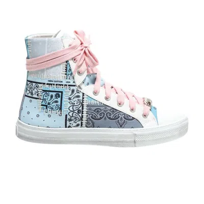 Pre-owned Amiri Sunset Bandana High 'patchwork - Light Blue' | Men's Size 40