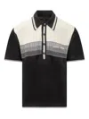 Amiri Color-blocked Short-sleeve Polo T-shirt With Ribbed Detailing In Brown
