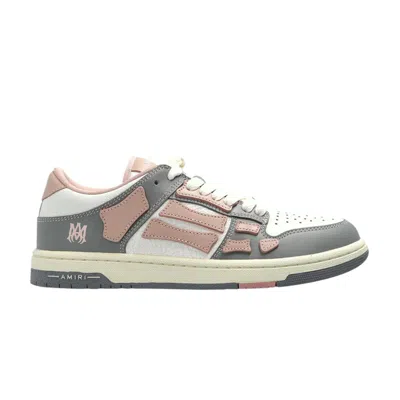 Pre-owned Amiri Wmns Skel Top Low 'varsity - Pale Peach' | Grey | Women's Size 41 In Gray