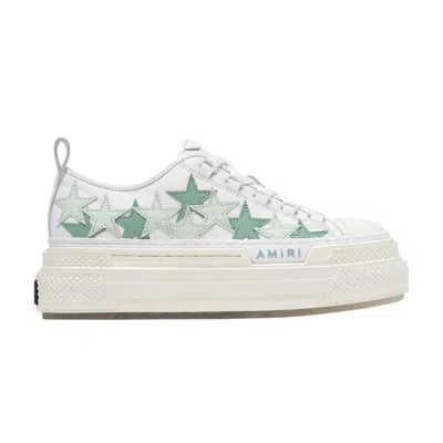 Pre-owned Amiri Wmns Stars Platform Court Low 'white Frosty Green' | Women's Size 41