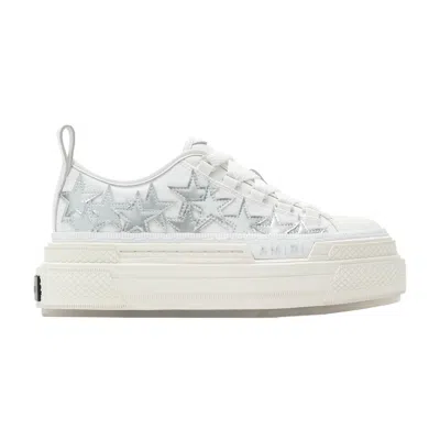 Pre-owned Amiri Wmns Stars Platform Court Low 'white Silver' | Women's Size 40
