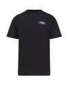 Amiri Black Crewneck T-shirt With Logo Patch On The Front And Maxi Logo Print On The Rear In Cotton Man In Black
