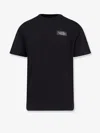 Amiri Black Crewneck T-shirt With Logo Patch On The Front And Maxi Logo Print On The Rear In Cotton Man In Black