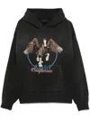 Amiri Graphic Print Hooded Sweater Kangaroo Pocket In Black  