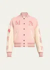 AMIRI ANGEL APPLIQUE VARSITY JACKET