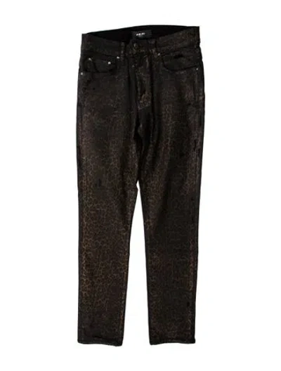 Pre-owned Amiri Animal Print Dress Pants In Multi