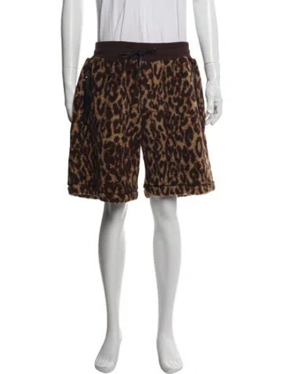Pre-owned Amiri Animal Print Jogger Shorts In Neutral