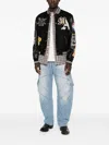 Amiri Varsity Patch Bomber Jacket In Black