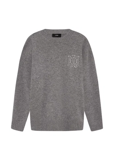 Amiri Appliqué Sweater In Gray